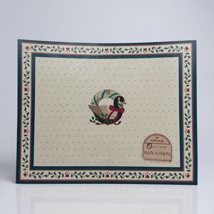 Hallmark NWT VTG‎ Placemats Christmas Goose Holly Berry Border Holiday Cottage